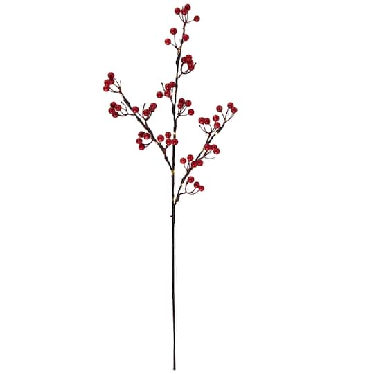 Northlight 29" Red Berries Lighted Christmas Spray | Michaels®